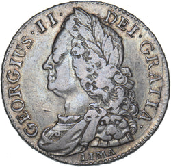 1745 LIMA Halfcrown - George II British Silver Coin - Nice