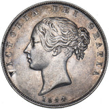 1844 Halfcrown - Victoria British Silver Coin - Very Nice