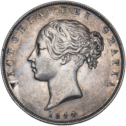1844 Halfcrown - Victoria British Silver Coin - Very Nice