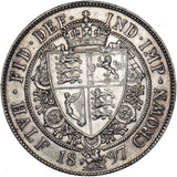 1897 Halfcrown - Victoria British Silver Coin - Very Nice