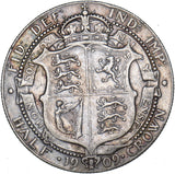 1909 Halfcrown - Edward VII British Silver Coin