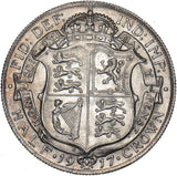 1917 Halfcrown - George V British Silver Coin - Very Nice