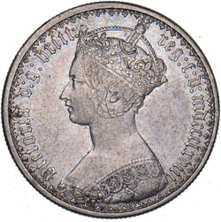 1868 Gothic Florin - Victoria British Silver Coin - Nice