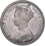 1868 Gothic Florin - Victoria British Silver Coin - Nice