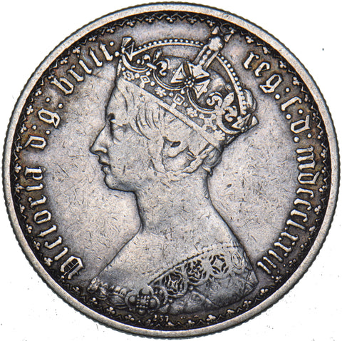 1873 Gothic Florin - Victoria British Silver Coin