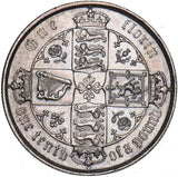 1883 Gothic Florin - Victoria British Silver Coin - Very Nice