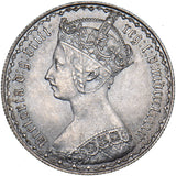 1884 Gothic Florin - Victoria British Silver Coin - Superb