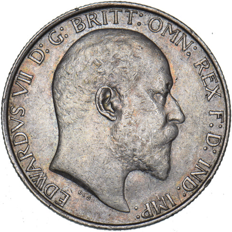 1909 Florin - Edward VII British Silver Coin - Nice