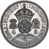 1937 Proof Florin - George VI British Silver Coin - Superb