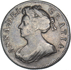 1702 Shilling - Anne British Silver Coin - Nice