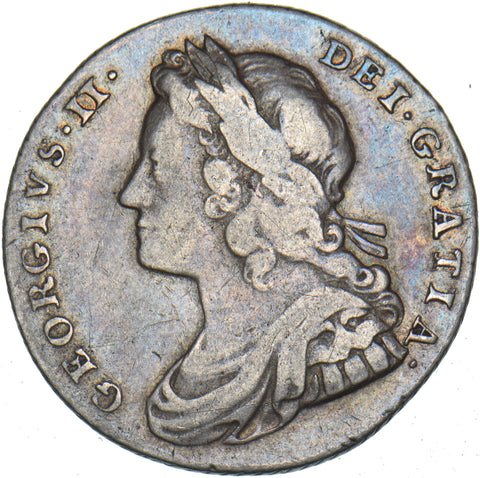 1727 Shilling (Roses & Plumes) - George I British Silver Coin - Nice