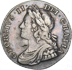 1734 Shilling - George II British Silver Coin - Nice