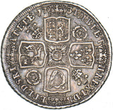1734 Shilling - George II British Silver Coin - Nice