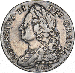 1745 Lima Shilling - George II British Silver Coin - Nice