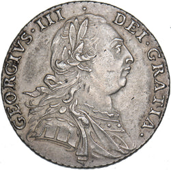 1787 Shilling - George III British Silver Coin - Nice