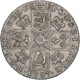 1787 Shilling - George III British Silver Coin - Nice