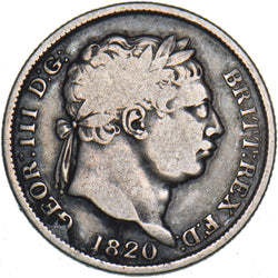 1820 Shilling - George III British Silver Coin