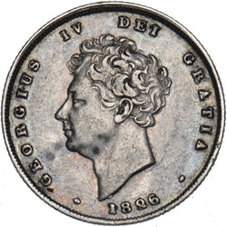 1826 Shilling - George IV British Silver Coin - Nice