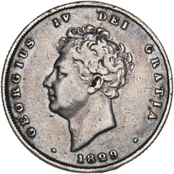 1829 Shilling (Ex mount) - George IV British Silver Coin