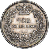 1866 Shilling (Die no. 13) - Victoria British Silver Coin - Very Nice