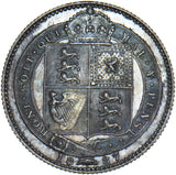1887 Shilling - Victoria British Silver Coin - Very Nice