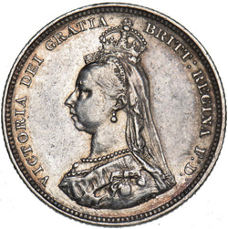 1887 Shilling - Victoria British Silver Coin - Nice