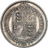 1887 Shilling - Victoria British Silver Coin - Nice