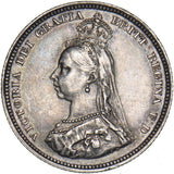 1887 Shilling - Victoria British Silver Coin - Very Nice