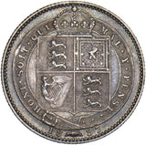 1887 Shilling - Victoria British Silver Coin - Very Nice