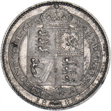 1888 Shilling (8 Over 7) - Victoria British Silver Coin - Very Nice