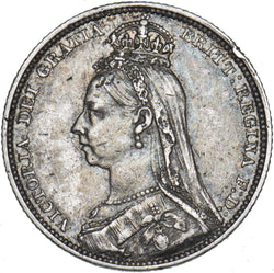 1889 Shilling - Victoria British Silver Coin - Nice