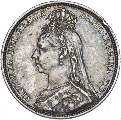 1889 Shilling - Victoria British Silver Coin - Nice
