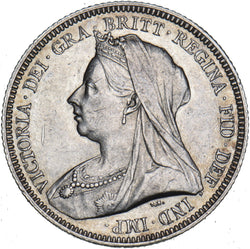 1893 Shilling - Victoria British Silver Coin - Very Nice