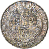 1893 Shilling - Victoria British Silver Coin - Very Nice