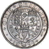 1899 Shilling - Victoria British Silver Coin - Very Nice