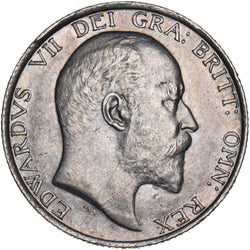 1902 Shilling - Edward VII British Silver Coin - Very Nice