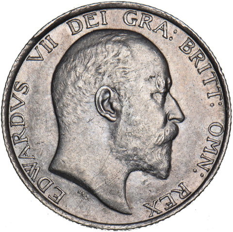 1902 Shilling - Edward VII British Silver Coin - Very Nice