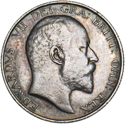 1902 Shilling - Edward VII British Silver Coin - Nice