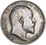 1902 Shilling - Edward VII British Silver Coin - Nice