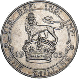 1905 Shilling - Edward VII British Silver Coin - Nice
