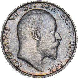 1909 Shilling - Edward VII British Silver Coin - Very Nice