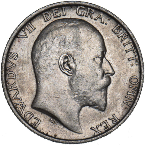 1910 Shilling - Edward VII British Silver Coin - Very Nice