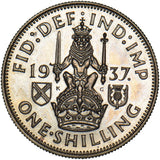 1937 Proof Scottish Shilling - George VI British Silver Coin - Superb