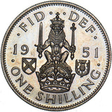 1951 Proof Scottish Shilling - George VI British  Coin - Superb