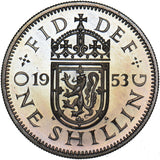 1953 Proof Scottish Shilling - Elizabeth II British  Coin - Superb