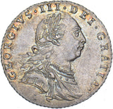 1787 Sixpence - George III British Silver Coin - Very Nice