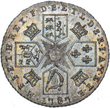 1787 Sixpence - George III British Silver Coin - Very Nice