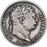 1816 Sixpence - George III British Silver Coin - Nice