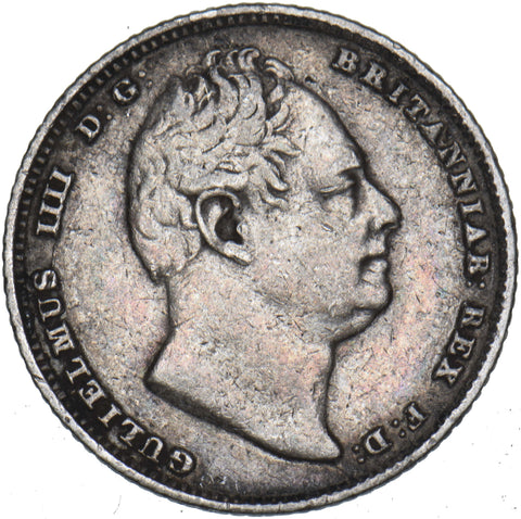 1834 Sixpence - William IV British Silver Coin - Nice