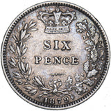 1879 Sixpence - Victoria British Silver Coin - Nice